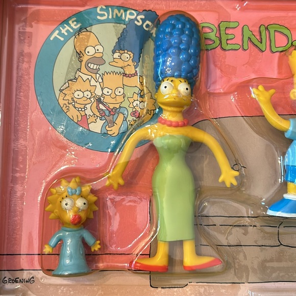 Vintage The Simpsons Bendable Figures 1990 new in box. Collectible - Picture 2 of 10